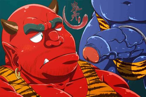 Red Oni Servicing Blue Oni.