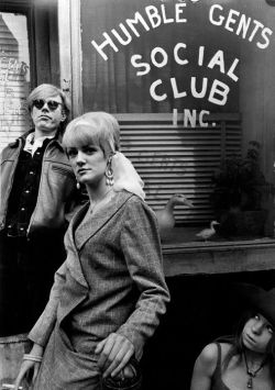  Andy Warhol and Ingrid Superstar photographed by Larry Fink.