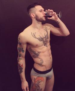 theofficialtro:  I love men and wine… So clearly love @menandwine