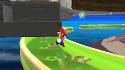suppermariobroth:  In Super Mario Galaxy, jumping off of reflective