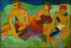 grundoonmgnx:  André Derain, Trois personnages assis dans l'herbe,