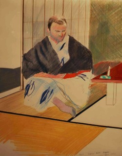 David Hockney:  Mark in Beppu, Japan  (1971)  Coloured Pencil
