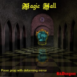 A Magic Hall Poser’s prop with a deforming mirror. Excellent