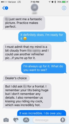 cumking13:  Text conversation between my best friend and @volhotwife