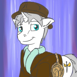 Silver Spark dressed like Indiana Jones. Stream Request