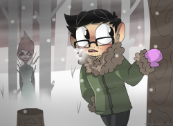 monodes:  Markiplier/Year Walk fanart! this was so fun to do