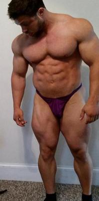 needsize:  Local juiced up muscle. Nice thong buddy. Woof!