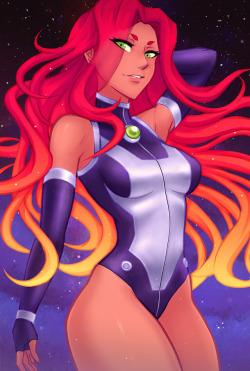 magickightyozakura: Starfire  Artist: Iahfy <3 /////////////////<3