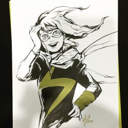 beanclam:  #KamalaKhan sketch for myself. #MsMarvel