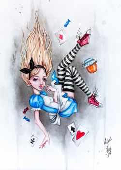 bestof-society6:    ART PRINTS BY BLACK FURY  Alice in Wonderland Alice Alice