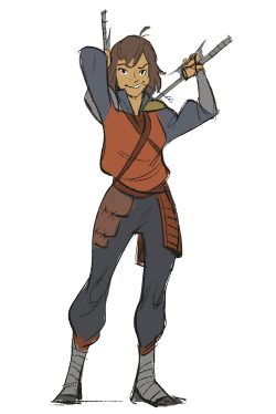 willoghby:  Warmup for tonight: Korra in Jet’s freedom fighter