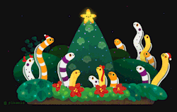 pikaole: Christmas garden eel 🎄 [ Patreon / twitter / instagram