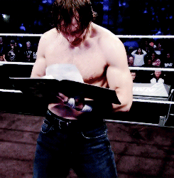finnbalord:  anonymous requested: dean ambrose signing the tlc