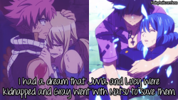 fairytailconfess:    I had a dream that Juvia and Lucy were kidnapped