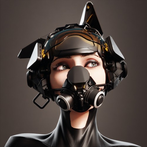 ravenkult:Pilot Helmet: Dog Head by wanoco 4D https://www.artstation.com/artwork/Vg16Bn