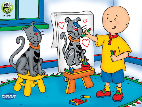 dx11:  caillou is only 4 years old and he has reached semi realism with crayons   caillou is a better artist than me