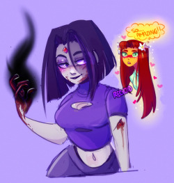 recvoid:Sketching some Raven and Starfire on an Ipad