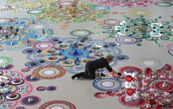 itscolossal:  Kaleidoscopic Floor Installations Made of Mirrors,