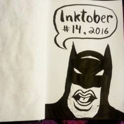 Inktober #14.  Batman wears hipster boxers. #ink #inktober #batman
