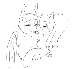 Sketch commmission for MrBity of Harpy and Sweet Tea having a