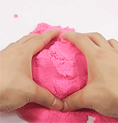 sensorys:  pink kinetic sand! 