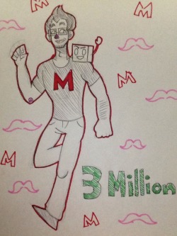 thecursedknight:  markiplier Happy Milestone you lovely human being you! You deserve every subscriber You’ve been such a role model for me and sort of a as much as I’m embarrassed to admit it, a kinda muse (sorry if that’s kinda creepy) Your so