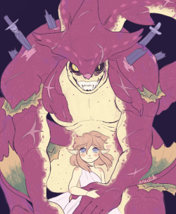 enulib:sidlink au: link is the sole worshiper of an ancient water ‘god’,