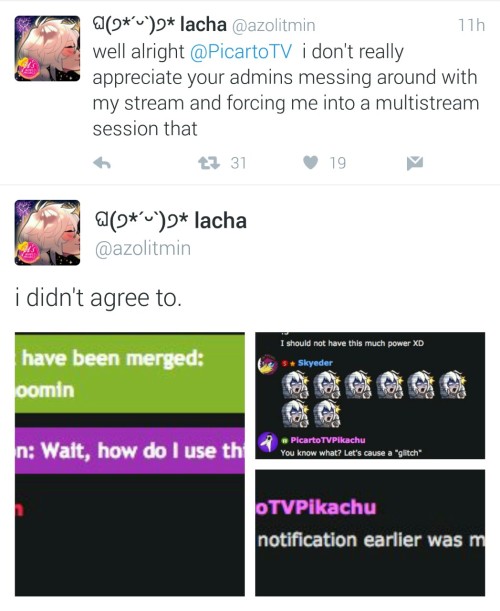 eyebrowride:  wuvvums:  glwuffie:  radprotag:  PSA: picarto.tv admin being creepy as fuck and abusing their power for the hell of it, messing with artists and potentially losing them money. no response from picarto yet.  I hate mod/admin abuse like this…