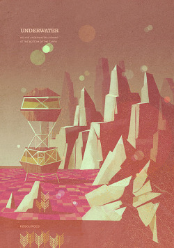 Illustrations that conjure a retro-future feel by Matthew Lyons.