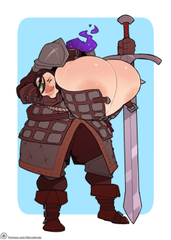 dieselbrain:  a commission for Versusme101 for a busty Dullahan