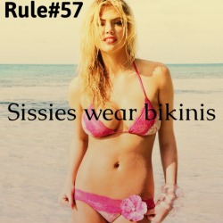 sissyrulez:  Rule#57: Sissies where bikinis Summer is coming