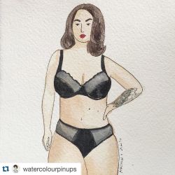 💙 #Repost @watercolourpinups ・・・ Day 13 • Model: @seliniangelini