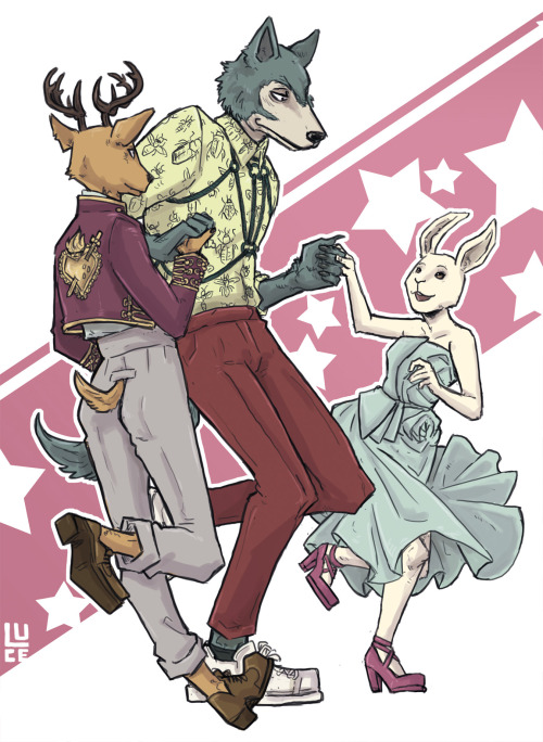 ladynorthstar:the BEASTARS trio : Louis, Legoshi & Haru