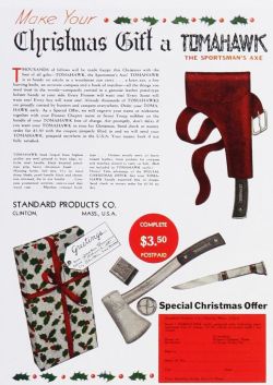 weirdvintage:  Tomahawk + Christmas = a rollicking good time,