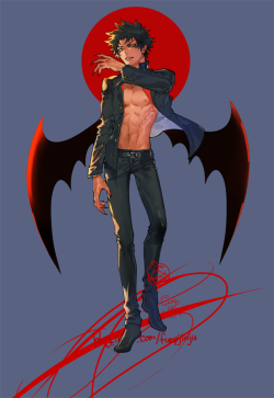 akirafudosbelt:  Akira/Devilman!  Art by: 퓨/ピユ🐝🍯