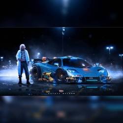 supernerdpage:  Doc Brown and a Mclaren F1 Time Machine by Khyzyl