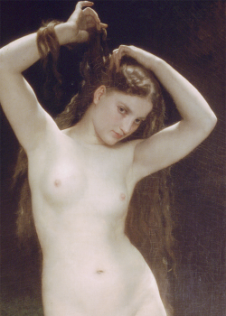 Bather (detail)by William Adolphe Bouguereau (1825-1905) oil