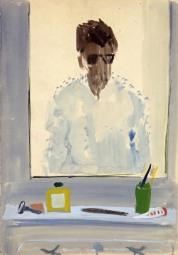 anne-sophie-tschiegg:Gilles Aillaud, Selfportrait, 1955