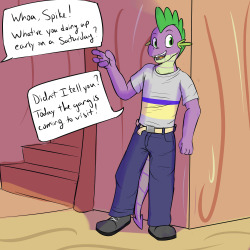 AU Post-Spike Quest stuff where Spike is back in Ponyville and