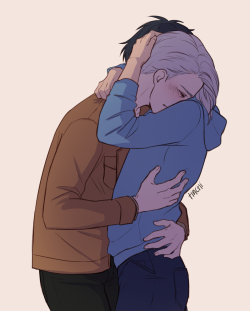 hachidraws:the way these two support each other makes me really