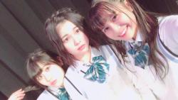 hkt48g: Oda Ayaka (Team TII), Jitoue Nene (Team KIV), Shimizu