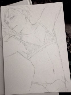 he1chouarts:  Went to pencil sketch some eruri and I shuffled