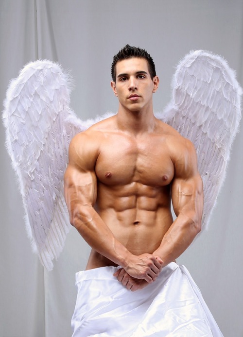 hunkville:  He’s graceful yet strong, a young man who knows his needs, yet willing to be gentle and caring.     “You are an angel from heaven,” I say.     He smiles as his eyes make love to my naked body…”A seducer no less!” He holds