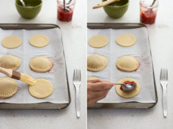 sweetoothgirl:  DECORATED STRAWBERRY COMPOTE HAND PIES