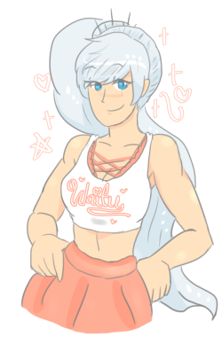 jo3mm:  doodle of @microkittycosplay‘s weiss cosplay here