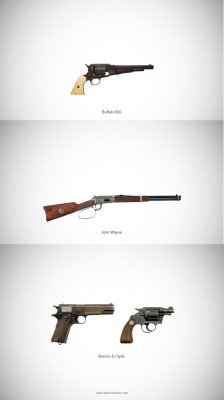 cloudyskiesandcatharsis:  Famous Guns by Federico Mauro 