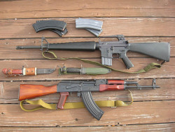 gunsgeargirls:  Viet-Nam War - M-16 & AK-47 by Kilo 66 on