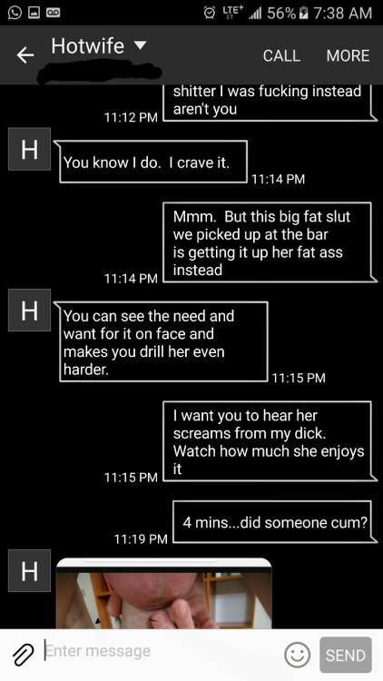 bi-cuck:  My hotwife wants to try being a cuckquean so she knows why I love being a cuck so much.  Judging by the conversation, I think she has the just of it.  I canâ€™t wait till we act this out for her. 