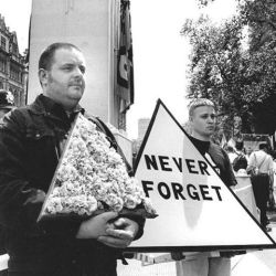 lgbt-history-archive:“NEVER FORGET,” OutRage! members, Queer