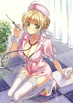 (via saber (fate/stay night and fate (series)) drawn by miyazaki